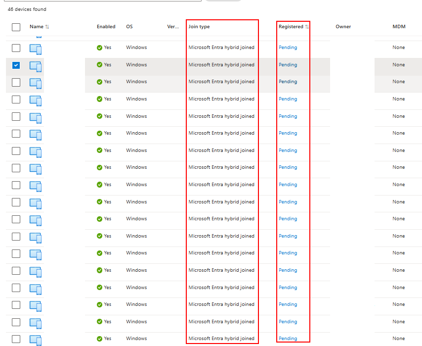 Devices syncing to Entra ID