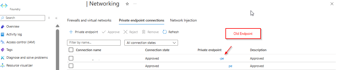 New Private Endpoint